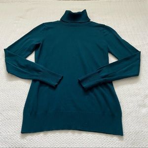 banana republic silk blend turtleneck | teal